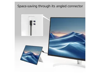 Kabel ACT USB-C hoek boven/beneden 10Gbps 2m - 3