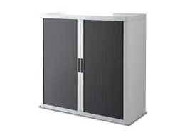 Roldeurkast HxBxD 1040x1100x415mm 2 Oh Romp Wit Front Antraciet