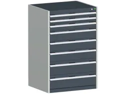 ladekast 1200x800x750mm 8laden zware lasten RAL7035 front RAL7016