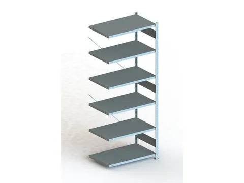 Inhaakstelling Aanbouwveld 2500x1000x600mm 6legborden Vaklast 150kg