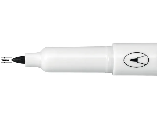 Marqueur tableau blanc Nobo Glide Fin 1mm Noir 4 pièces