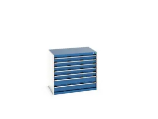 ladekast 900x1050x750mm 7laden zware lasten RAL7035 front RAL5010 - 7