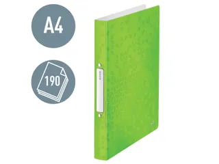 Ringband Leitz WOW A4 2-rings O-mech 25mm PP groen - 4
