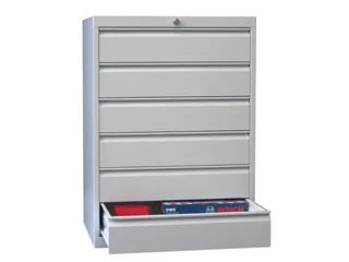 ladekast HxBxD 1000x1023x600mm 6laden slot RAL7035 front RAL7016 - 1