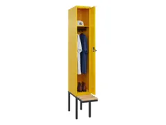 locker met bank,HxBxD 2120x300x815mm,1vak,vak B 300mm,draaigrendel
