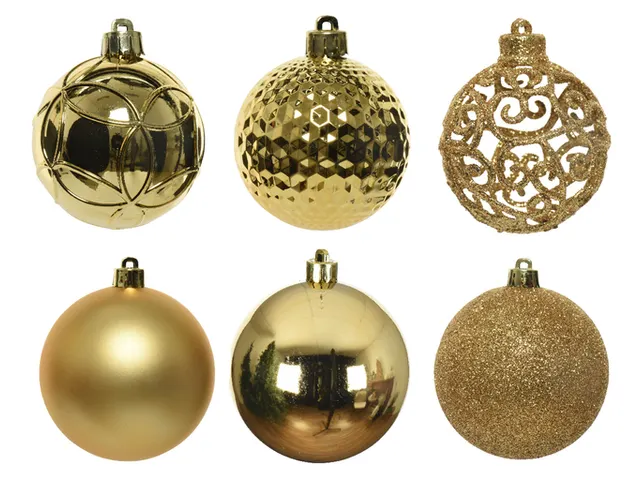 Kerstballen Decoris assorti Goud koker 37 stuks