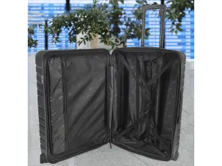 Reistrolleyset JSA 3-delig mat zwart gerecycled ABS - 10