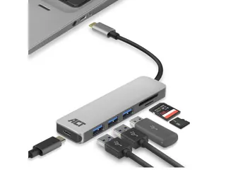 USB-C Hub 3.0 3x USB-A Cardreader PD - 3