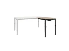 Bureau Linesto N4 aanbouwtafel 120x60cm robson eiken 25mm zwart