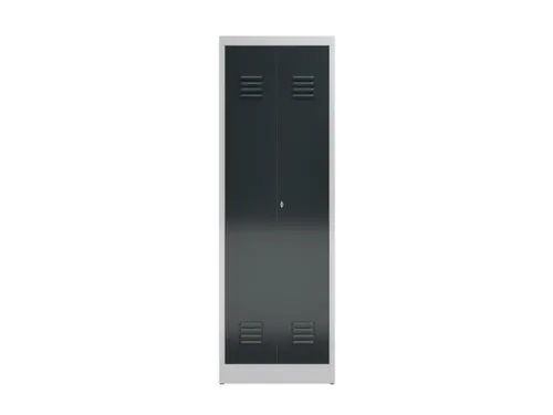garderobekast HxBxD 1800x590x500mm 2vak klink RAL7035 RAL7016