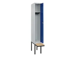 locker met bank,HxBxD 2120x300x815mm,1vak,vak B 300mm,cilinderslot