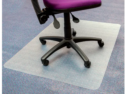 Stoelmat Floortex PVC 120x90cm Voor Zachte Vloeren retailpak