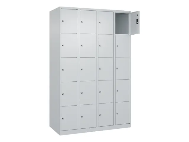 lockerkast,HxBxD 1850x1200x500mm,4x5vakken,vak B 300mm,cil.-slot