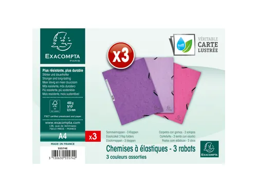Pk3 Elastomap glansk art.3klep A4 Candy