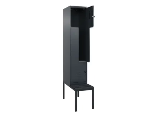Z-garderobekast,HxBxD 2120x400x815mm,2vak,vak B 400mm,draaigrendel