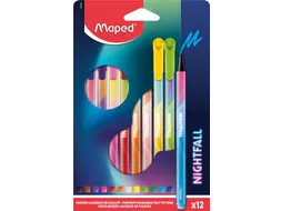 Viltstift Maped Nightfall set à 12 kleuren