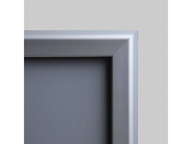 Cadre clipsable 70x100cm Coins biseautés 32mm Argent