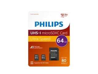 Geheugenkaart Philips micro SDXC Class 10 UHS-I U1 64GB 2 stuks - 1