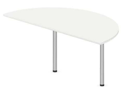 aanbouwtafel,i.h.v.,HxBxD 720-840x1600x800mm,halfrond,Bl-wit