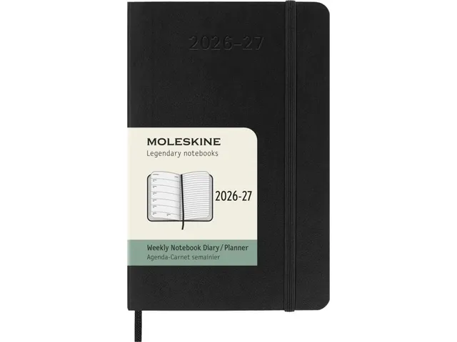 Agenda 2027 Moleskine 18M Planner Weekly 7dagen/1pagina pocket sc blac