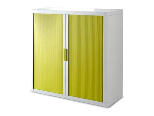 Roldeurkast HxBxD 1040x1100x415mm 2 Oh Romp Wit Front Groen