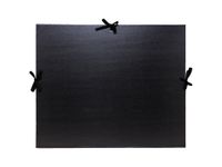 Tekenmap kraft zwarte lak met lint 32x45cm - voor formaat A3-Zwart