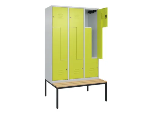 Z-garderobekast,HxBxD 2120x1200x815mm,6vak,vak B 400mm,cil.-slot
