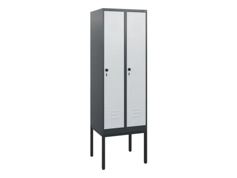 locker,HxBxD 1950x600x500mm,2vak,vak B 300mm,draaigrendel