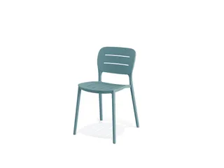 Outdoor bezoekersstoel,4voeten blauw,rug PP blauw - 1