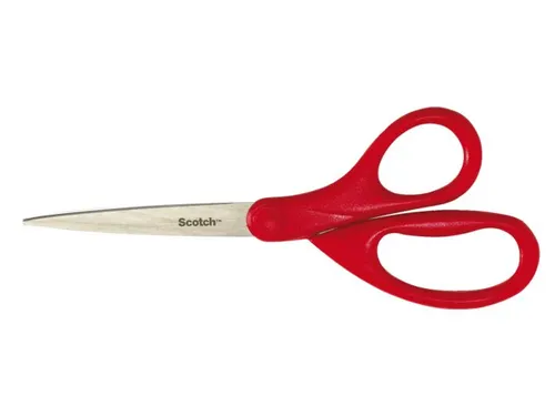 Schaar Scotch 18cm universeel rood blister