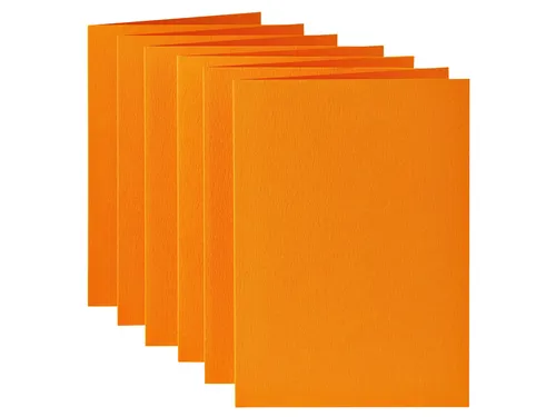 Correspondentiekaart Papicolor dubbel 105x148mm oranje pak à 6 stuks