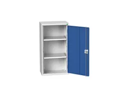 hangkast,HxBxD 1000x525x350mm,vleugeldeur,2xStalen bodem,romp RAL7035