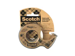 Plakband Scotch Magic 919 19mmx20m transparant + gerecyclede afroller