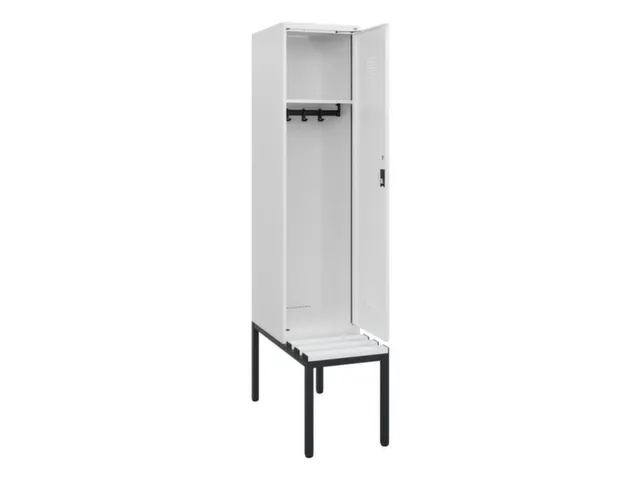 locker met bank,HxBxD 1950x400x815mm,1vak,vak B 400mm,cilinderslot