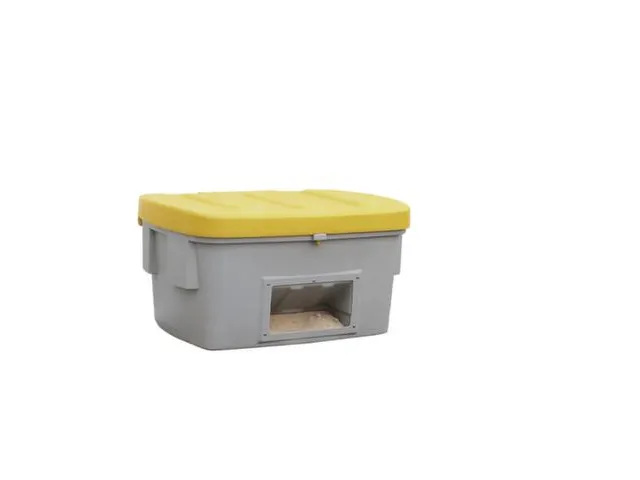 strooigoedbak,550l,HxBxD 748x1400x1070mm,PE,grijs,deksel geel