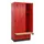 locker met bank,HxBxD 1950x900x815mm,3vak,vak B 300mm,draaigrendel