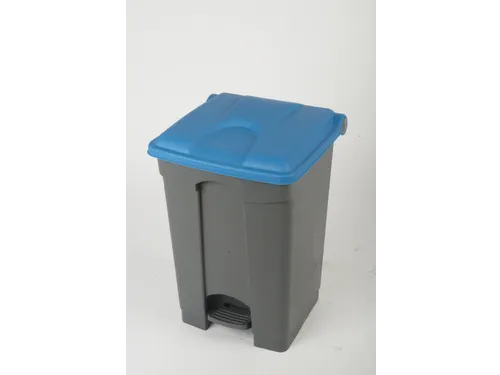 pedaalemmer,1x45l,HxBxD 600x398x410mm,romp PP grijs,deksel PP blauw