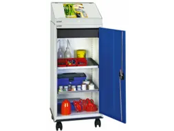 Materiaalkast 1370x500x500mm 2legborden Uitschuifbaar Katheder Ral5010