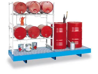 Complete Aanbieding Stapelframes 2X 3X60L Combi Opvangbak Verzinkt - 1