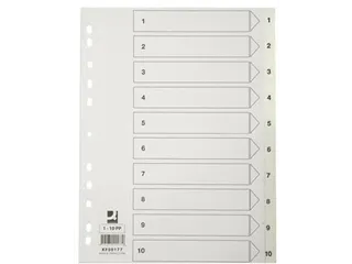 Tabbladen PP Set 1-10 Met Indexblad A4 11-Gaats Wit Personaliseerbaar - 3