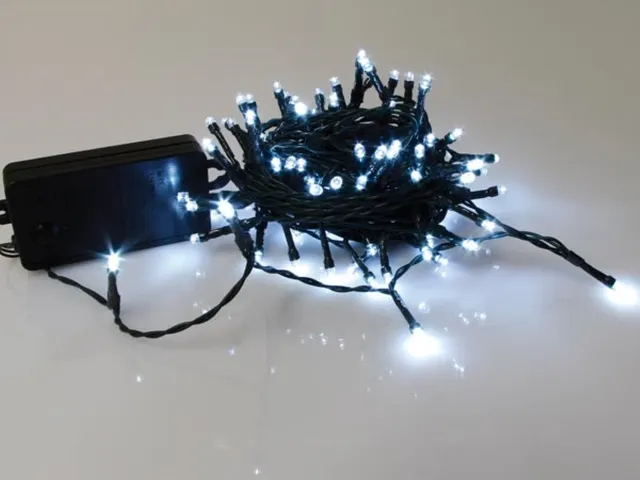 Smart Light LED - 10m - 100 Witte Lampen - Groene Draad - Modulator -