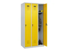 locker,HxBxD 1850x900x500mm,3vak,vak B 300mm,draaigrendel