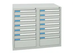 ladekast HxBxD 900x1000x500mm 14laden vergrendeling RAL7035