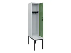 locker met bank,HxBxD 1950x400x815mm,1vak,vak B 400mm,cilinderslot