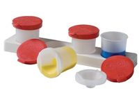 Antiknoeipot voor verf, 4 potjes, 320ml met rood deksel