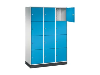 grootvolume-lockersysteem,RAL 7035/RAL 5012,HxBxD 1950x1220x500mm - 1