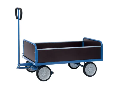 Handtrekwagen 4 Multiplex Wanden 4052V 500kg 1200x650mm Massief Rubber