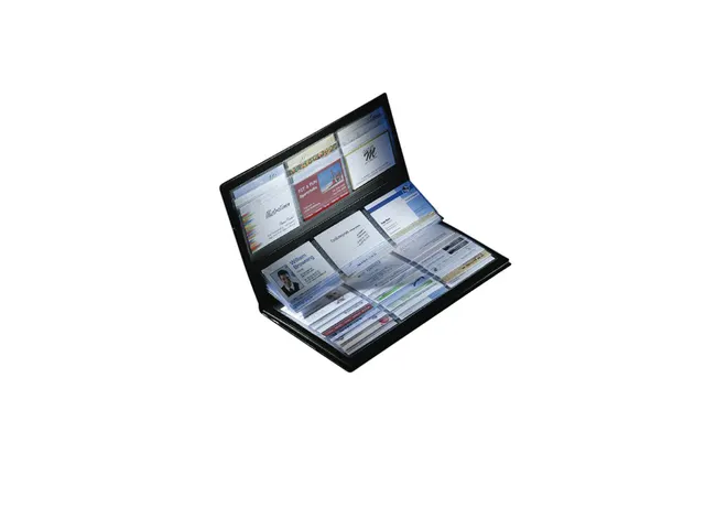 Visitekaartmap Sigel VZ175 voor 288 kaarten 90x58mm kunstleer zwart