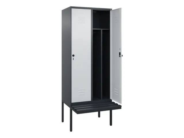 locker voor scheiding van kleding,HxBxD 2120x800x815mm,2vak