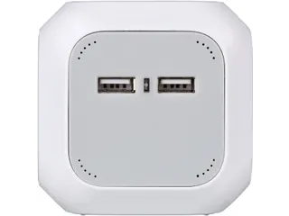 Stekkerblok Brennenstuhl Alea 4vdig 2 USB H05VV-F 3G1.5 1.4m wt/gs FR/ - 1